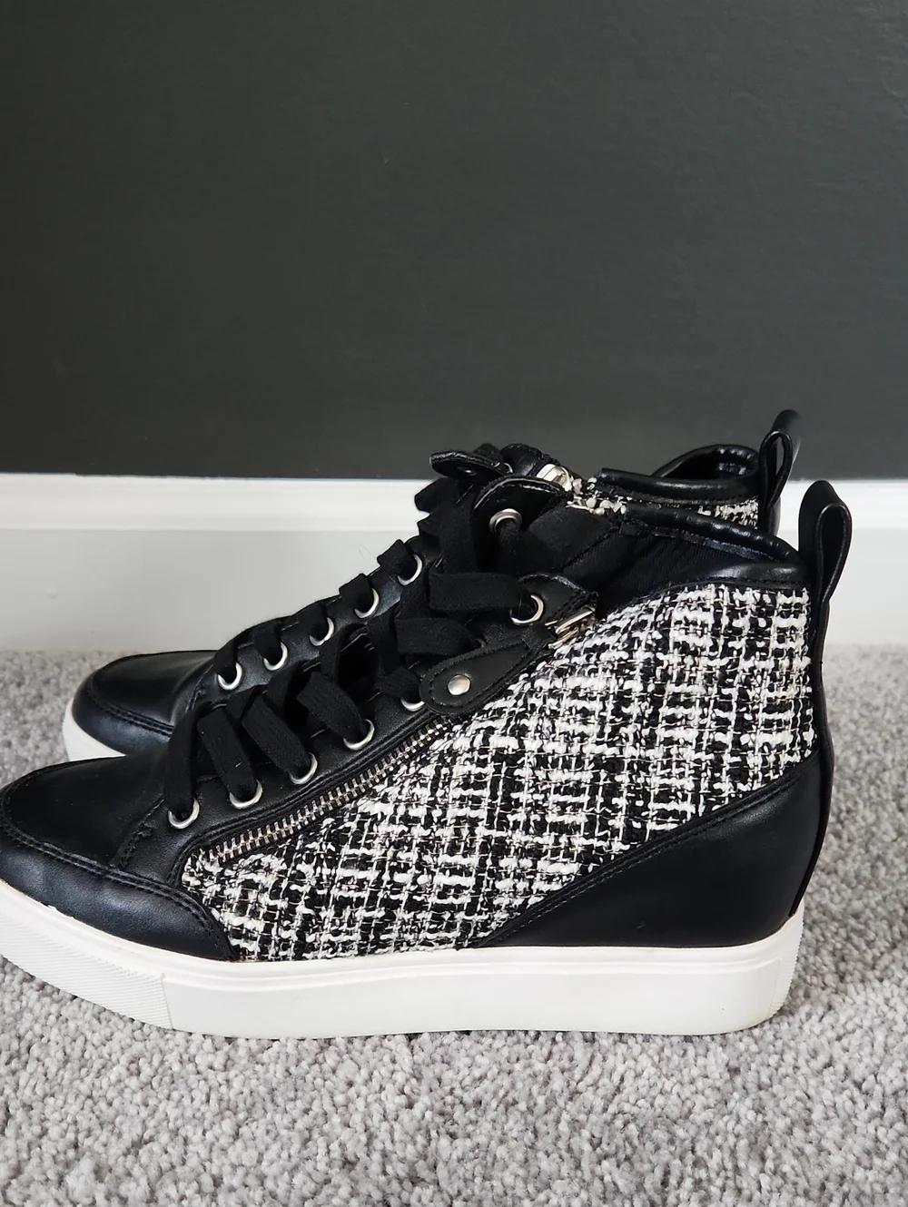 Steve Madden Cornell Hidden Wedge High Top Sneaker